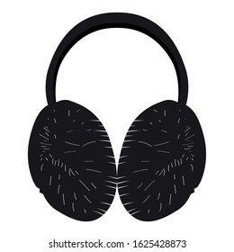 Isolated earmuffs image. Winter clothes icon - Vector