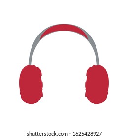 Isolated earmuffs image. Winter clothes icon - Vector