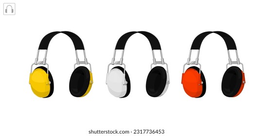 Isolated earmuffs on white background