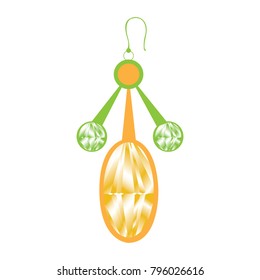 Isolated earring icon on a white background, vector illustrtation
