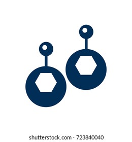 Isolated Earring Icon Symbol On Clean Background. Vector Eardrop Element In Trendy Style.