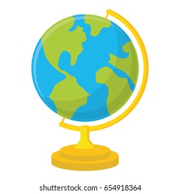 Isolated earth globe on a white background, Vector illustration