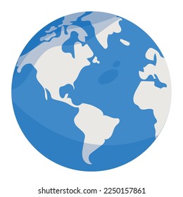Proyección aislada de globo terrestre