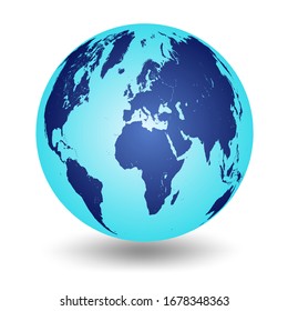 Isolated Earth globe vector illustration