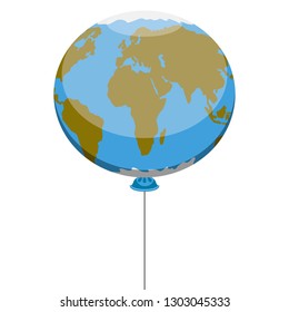 Isolated earth planet balloon. Vector illustration design