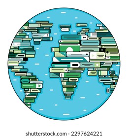 Isolated earth planet icon Flat design Vector illustration