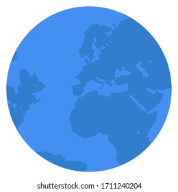Isolated earth planet image over a white background - Vector