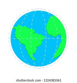 Isolated earth planet image. Vector illustration design