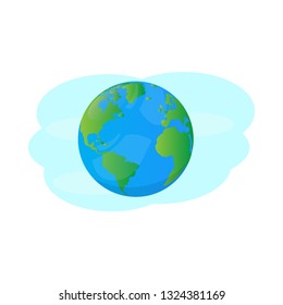 Isolated earth planet image. Vector illustration design