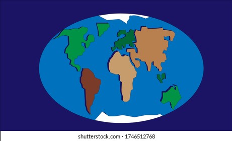 Isolated earth planet image. Vector illustration design
