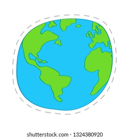 Isolated earth planet sketch. Vector illustration design