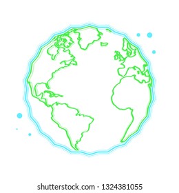 Isolated earth planet sketch. Vector illustration design