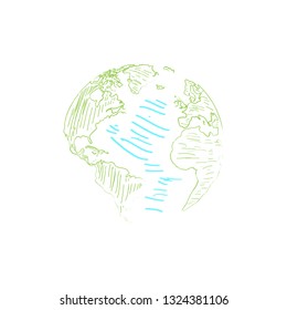 Isolated earth planet sketch. Vector illustration design