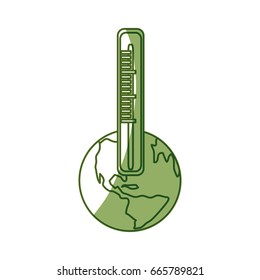 isolated earth thermometer
