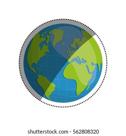 Isolated earth world icon vector illustration graphic design