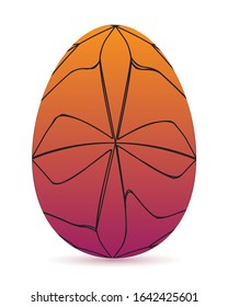 Isolated easter egg on a white background, Vector illustration