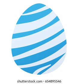 Isolated easter egg on a white background, vector illustration
