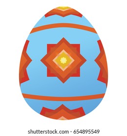 Isolated easter egg on a white background, vector illustration