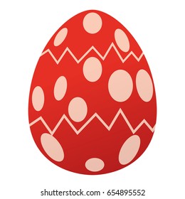Isolated easter egg on a white background, vector illustration