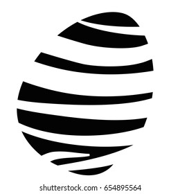 Isolated easter egg on a white background, vector illustration