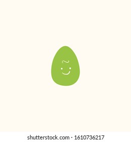 Isolated Easter egg with painting