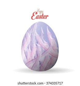 Isolated easter egg with a texture on a white background