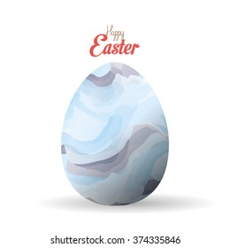 Isolated easter egg with a texture on a white background