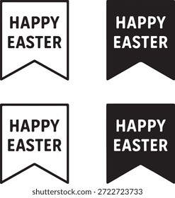Icono aislado del Anuncio del saludo de Pascua, símbolo del mensaje del Anuncio del saludo de Pascua, diseño de la celebración de la fiesta cristiana del saludo de Pascua, ilustración de marca de fiesta festiva