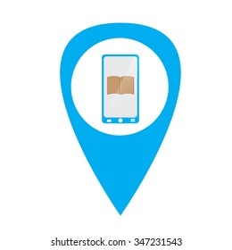 Isolated e-book icon on a white background