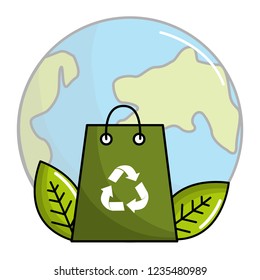Isolated eco bag design