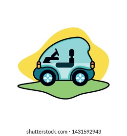Isolated eco car design vector ilustration