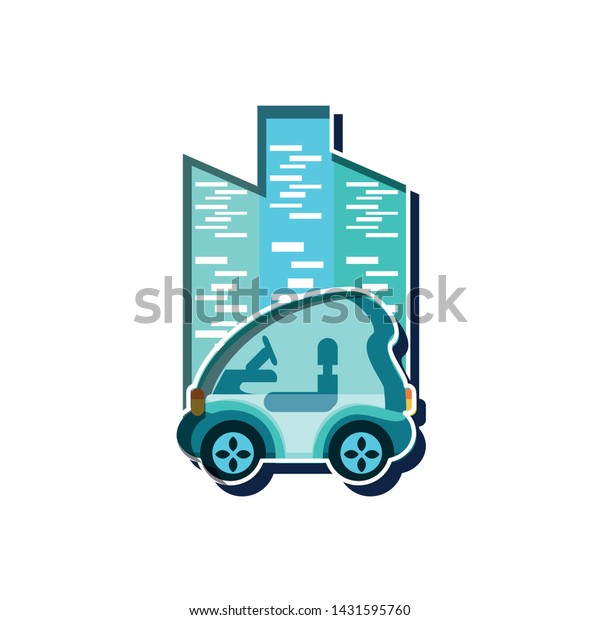 Isolated eco car design\
vector ilustration