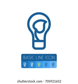 Isolated Eco Outline. Energy Vector Element Can Be Used For Eco, Energy, Bulb Design Concept.
