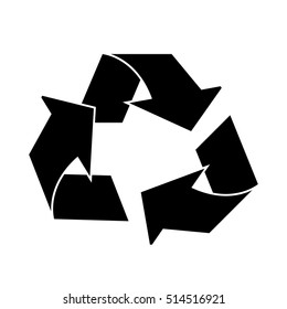 Isolated eco recycle sign design