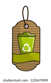 Isolated eco trash design