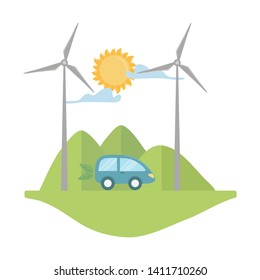 Isolated eco wind mill and car design