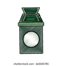 isolated ecologic trash can