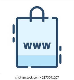 Isolated Ecommerce Theme Blue Icons EPS 10 Free Vector Graphic