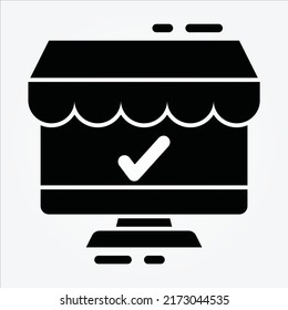 Isolated Ecommerce Theme Glyph Icons EPS 10 Free Vector Graphic