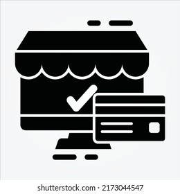 Isolated Ecommerce Theme Glyph Icons EPS 10 Free Vector Graphic