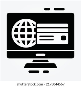 Tema del comercio electrónico aislado Iconos de glifo EPS 10 Gráfica vectorial libre