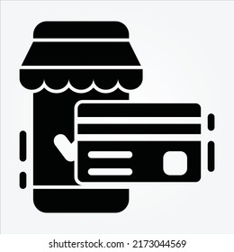 Isolated Ecommerce Theme Glyph Icons EPS 10 Free Vector Graphic