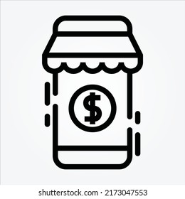 Isolated Ecommerce Theme Line Icons EPS 10 Free Vector Graphic