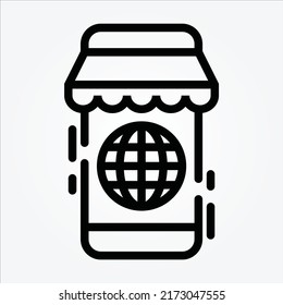 Isolated Ecommerce Theme Line Icons EPS 10 Free Vector Graphic