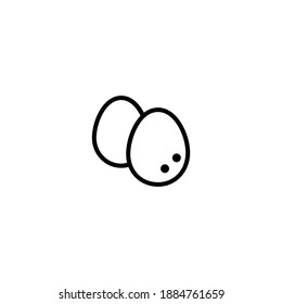 Isolated egg icon vector outline black color.