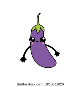 Isolated eggplant design