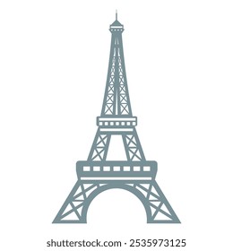 Torre Eiffel isolada na França ilustração de arte vetorial