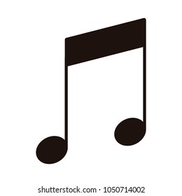 Isolated eighth beamed note. Musical note