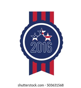 Isolated election day label on a white background, Vector illustration