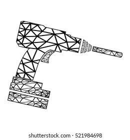 Isolated electric drill icon on a white background, Vector illustration